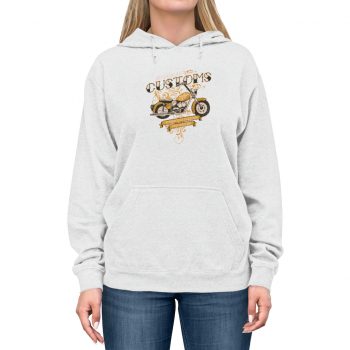 Adult Unisex Hoodie - Vintage Motorcycle American Customs Powered