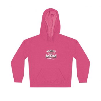 Adult Unisex Hoodie - World's Best Mom Pink White