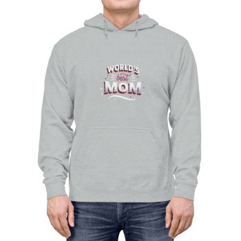 Adult Unisex Hoodie - World's Best Mom Pink White