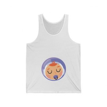 Adult Unisex Jersey Tank Shirt Top - Baby Boy Astronaut Pregnant Pregancy