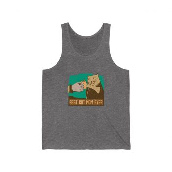 Adult Unisex Jersey Tank Shirt Top - Best Cat Mom Ever