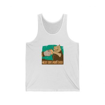 Adult Unisex Jersey Tank Shirt Top - Best Cat Mom Ever