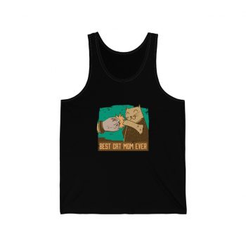 Adult Unisex Jersey Tank Shirt Top - Best Cat Mom Ever