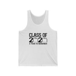 Adult Unisex Jersey Tank Shirt Top - Class of 2020 A Year to Remember