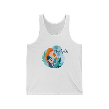 Adult Unisex Jersey Tank Shirt Top - Happy Mothers Day Mom and Child