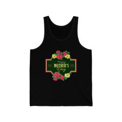 Adult Unisex Jersey Tank Shirt Top - Happy Mothers Day Red Yellow Roses Flowers