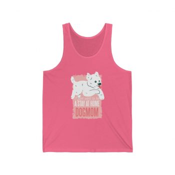 Adult Unisex Jersey Tank Shirt Top - I Just Want to be a Stay at Home Dog Mom Morkie