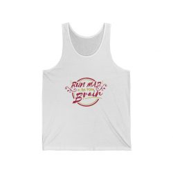 Adult Unisex Jersey Tank Shirt Top - Run Mad in the Mom Brain