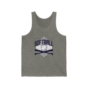 Adult Unisex Jersey Tank Shirt Top - Softball Mom Baseball Bat