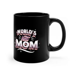 Black Coffee Mug - World's Best Mom Pink White