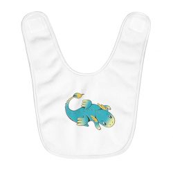 Fleece Baby Bib - Baby Blue Dragon