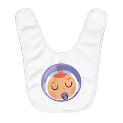 Fleece Baby Bib - Baby Boy Astronaut