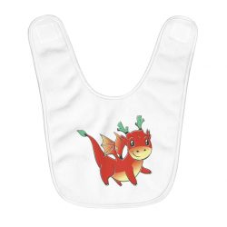 Fleece Baby Bib - Baby Red Dragon