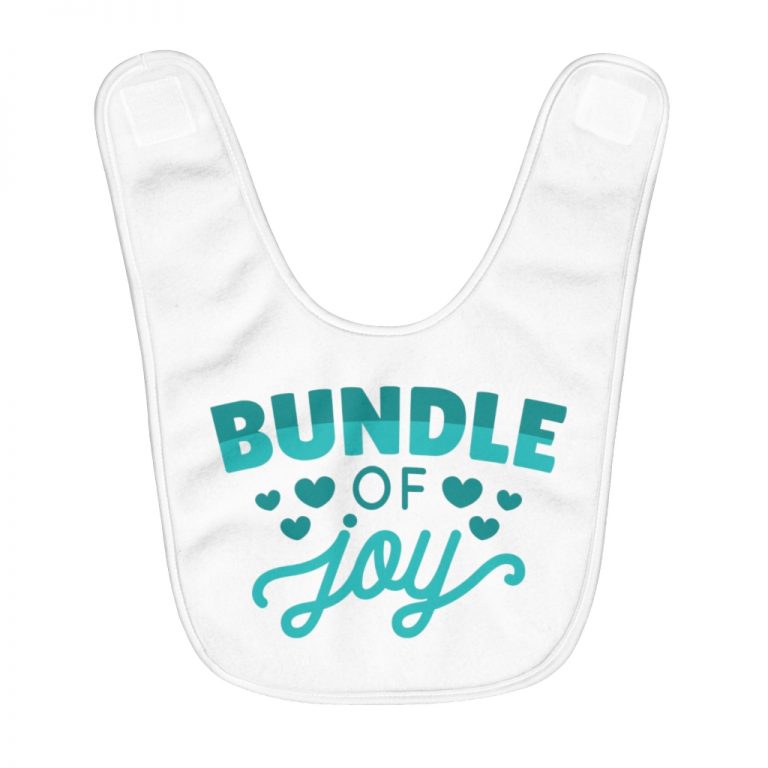 Fleece Baby Bib - Bundle of Joy Baby Boy Blue