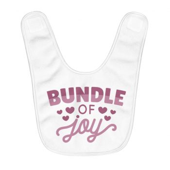 Fleece Baby Bib - Bundle of Joy Baby Girl Pink