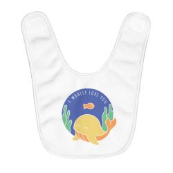 Fleece Baby Bib - I Whaley Love You Whale Baby