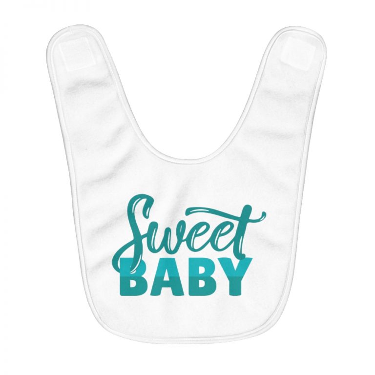 Fleece Baby Bib - Sweet Baby Boy Blue