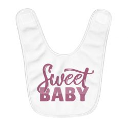 Fleece Baby Bib - Sweet Baby Girl Pink