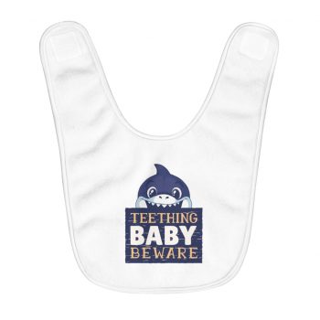 Fleece Baby Bib - Teething Baby Beware Shark