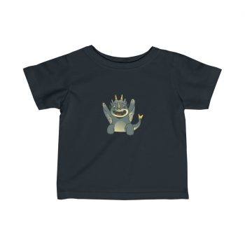 Infant Fine Jersey Tee - Baby Grey Dragon