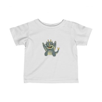 Infant Fine Jersey Tee - Baby Grey Dragon