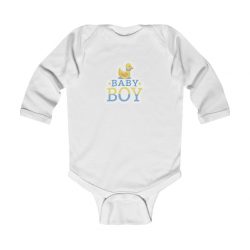 Infant Long Sleeve Body Suit Baby Onesie - Baby Boy Rubber Ducky