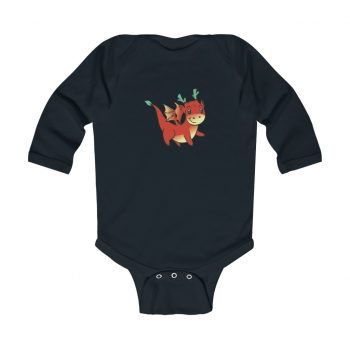 Infant Long Sleeve Body Suit Baby Onesie - Baby Red Dragon