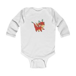 Infant Long Sleeve Body Suit Baby Onesie - Baby Red Dragon