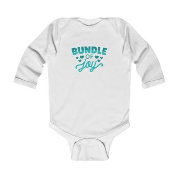 Infant Long Sleeve Body Suit Baby Onesie - Bundle of Joy Baby Boy Blue