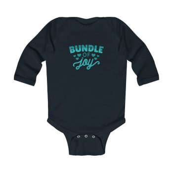 Infant Long Sleeve Body Suit Baby Onesie - Bundle of Joy Baby Boy Blue