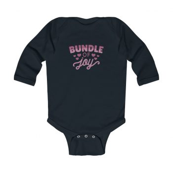 Infant Long Sleeve Body Suit Baby Onesie - Bundle of Joy Baby Girl Pink