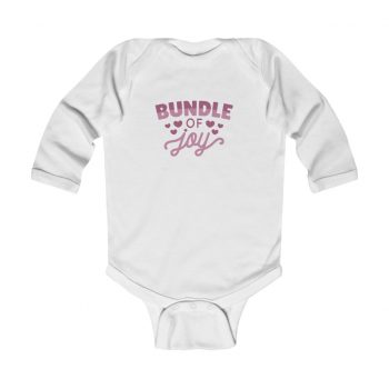 Infant Long Sleeve Body Suit Baby Onesie - Bundle of Joy Baby Girl Pink