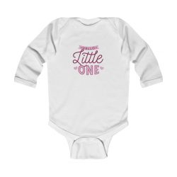 Infant Long Sleeve Body Suit Baby Onesie - Hello Little One Pink