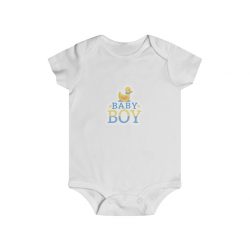 Infant Snap Tee Baby Body Suit Onesie - Baby Boy Rubber Ducky