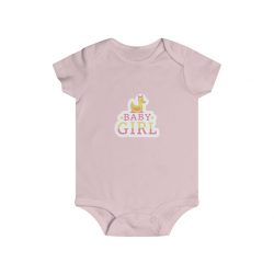 Infant Snap Tee Baby Body Suit Onesie - Baby Girl Rubber Ducky