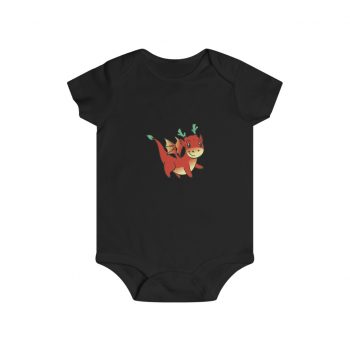 Infant Snap Tee Baby Body Suit Onesie - Baby Red Dragon