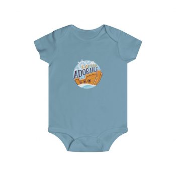 Infant Snap Tee Baby Body Suit Onesie - Captain Adorable Ship Boat