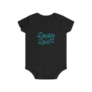 Infant Snap Tee Baby Body Suit Onesie - Double the Love Baby Boy Blue