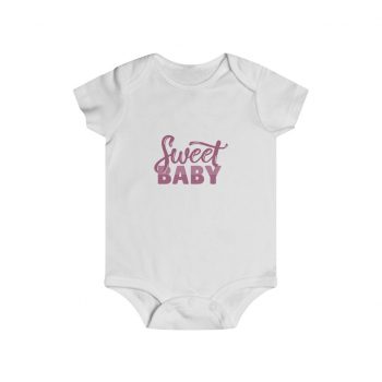 Infant Snap Tee Baby Body Suit Onesie - Sweet Baby Girl Pink