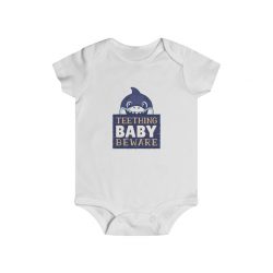 Infant Snap Tee Baby Body Suit Onesie - Teething Baby Beware Shark