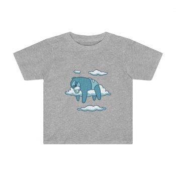 Kids Preschool T-Shirt 2T - 4T - Baby Sloth Sleeping Blue