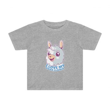 Kids Preschool T-Shirt 2T - 4T - I Love My Papa Llama