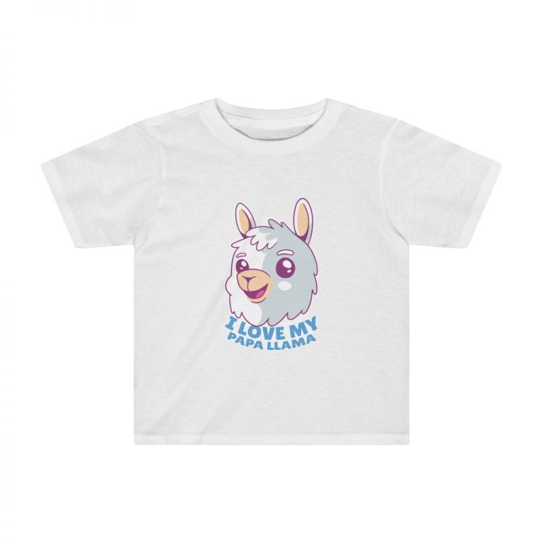Kids Preschool T-Shirt 2T - 4T - I Love My Papa Llama