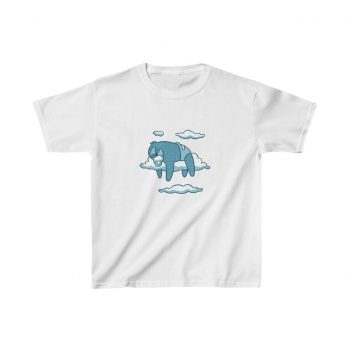 Kids T-Shirt Cotton - Baby Sloth Sleeping Blue