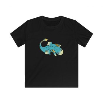 Kids T-Shirt Youth Softstyle - Baby Blue Dragon