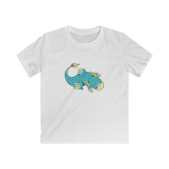 Kids T-Shirt Youth Softstyle - Baby Blue Dragon