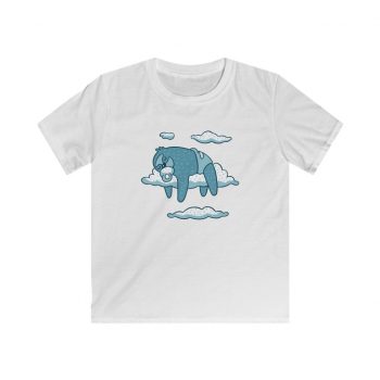 Kids T-Shirt Youth Softstyle - Baby Sloth Sleeping Blue