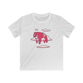 Kids T-Shirt Youth Softstyle - Baby Sloth Sleeping Pink