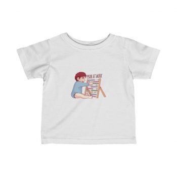 T-Shirt Infant Fine Jersey Tee - Baby Man at Work Abacus