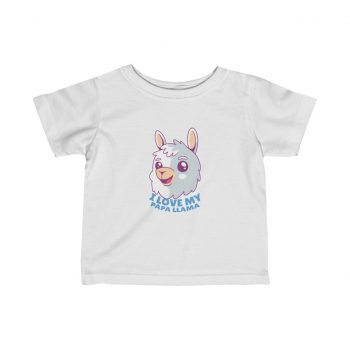 T-Shirt Infant Fine Jersey Tee - I Love My Papa Llama